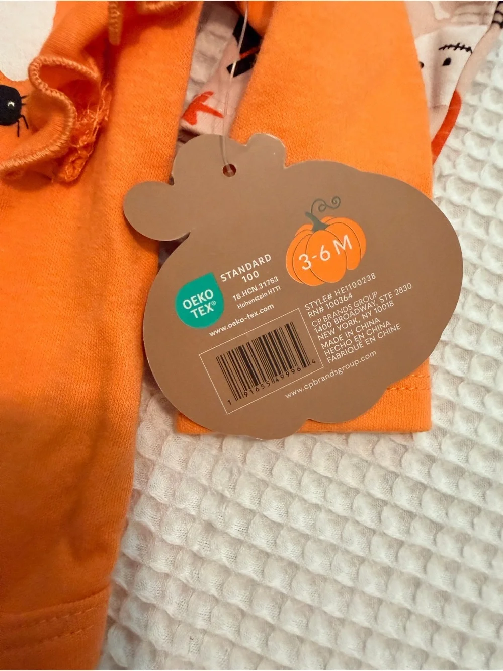 chick pea Orange & Cream Halloween Baby Matching Set